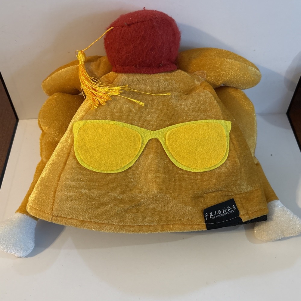 FRIENDS TV Show Thanksgiving Turkey Hat w/Sunglasses Legs Fabric Monica